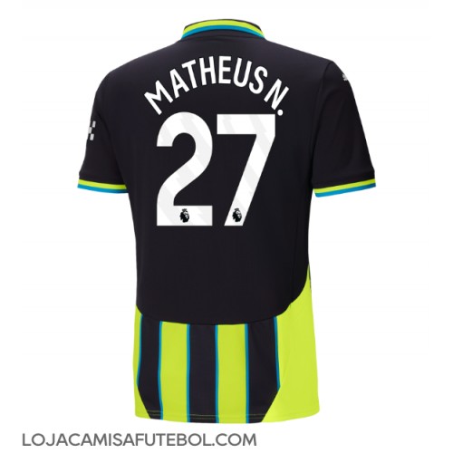 Camisa de Futebol Manchester City Matheus Nunes #27 Equipamento Secundário 2024-25 Manga Curta